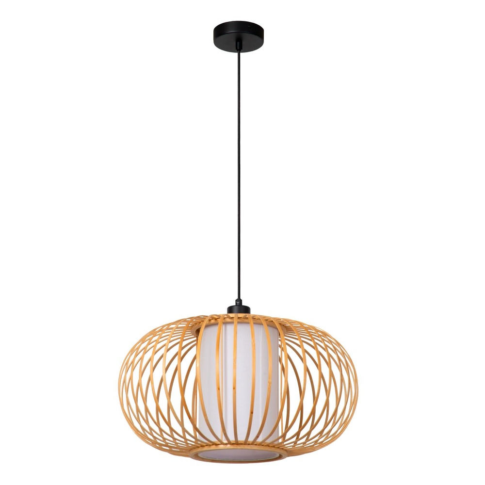 Lucide HanglampThuline Ø 45cm houtlook - 05457/45/72
